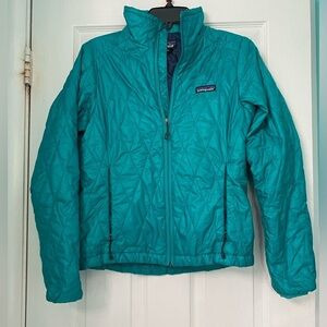 Patagonia Nano Puff Jacket Women's XSmall Diamond Quilting Primaloft Turquoise